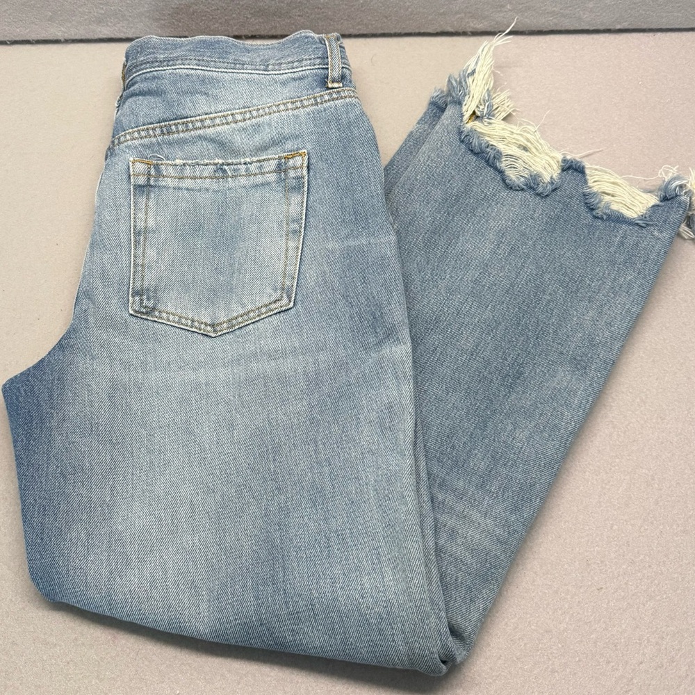We The Free Light Blue Frayed Hem Jeans